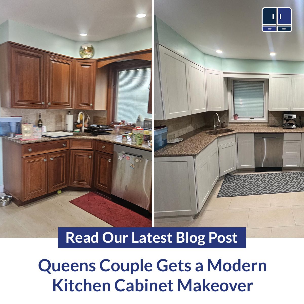 Queens Couple Gets a Modern Kitchen Cabinet Makeover